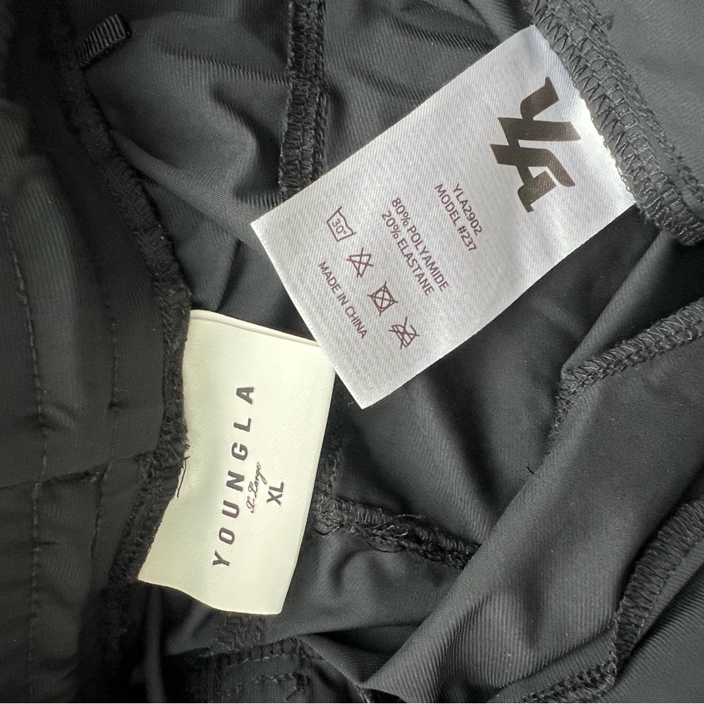 YoungLA Men's 237 Nylon Jogger Black - Picture 2 of 2